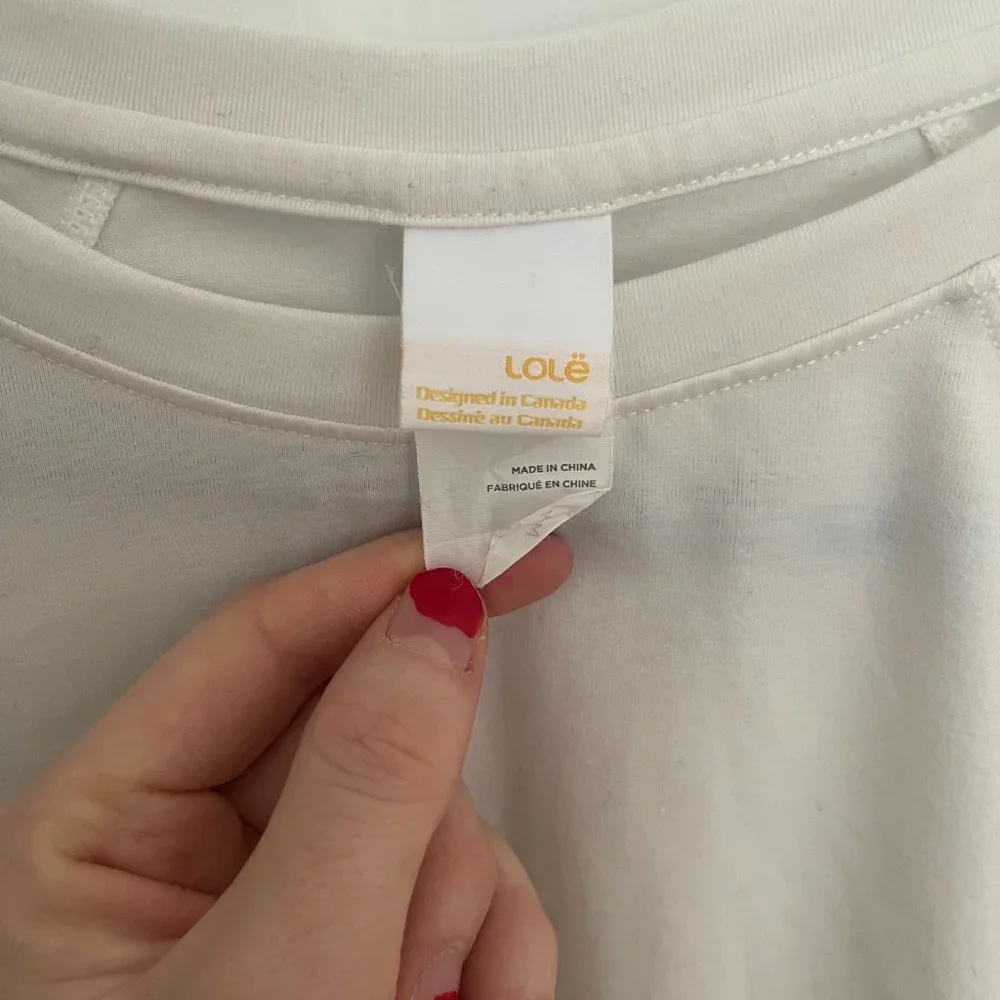 NWOT Lole Merino Wool Blend Drop Shoulder T-Shirt - Picture 4 of 5